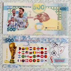Колекційна пам“ятна банкнота Мессі, Чемпіонат світу з футболу 2022 року в Катарі. UNC. до колекції