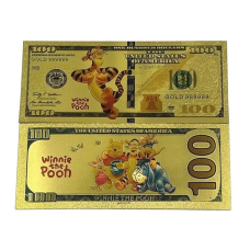 Золота колекційна банкнота 100 доларів США, Тигра “Winnie the Pooh“. (золота фольга)