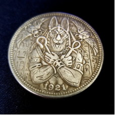 Сувенір монета долар США 1921 “Анубіс“. Hobo Coin