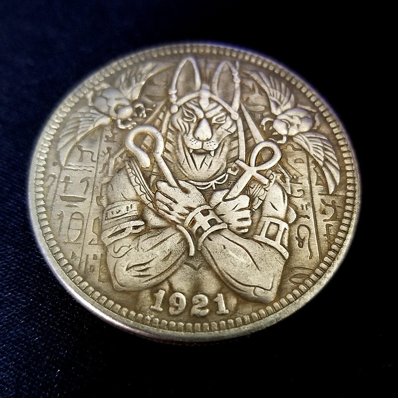 Сувенір монета долар США 1921 “Анубіс“. Hobo Coin