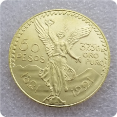 Сувенірна монета мексика 50 песо 1921 на честь 100-річчя незалежності Мексики від Іспанії