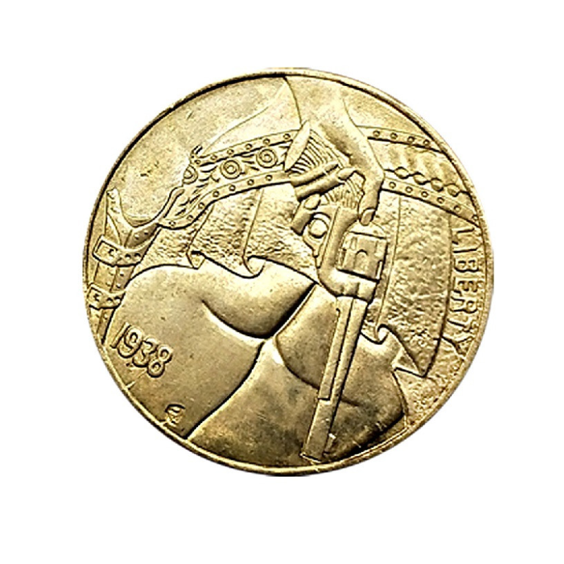 Монета сувенірна 5 доларів США 1938г “Револьвер“, Колекція Хобо монет моргана