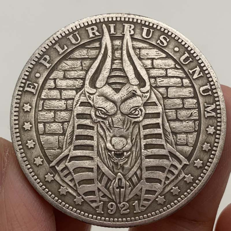 Сувенір монета долар США 1921 “Бог Анубіс“. Hobo Coin