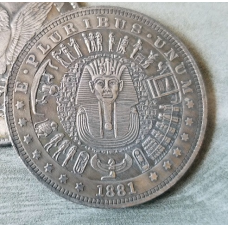 Сувенір монета долар США 1881 “Тутанхамон“. Hobo Coin