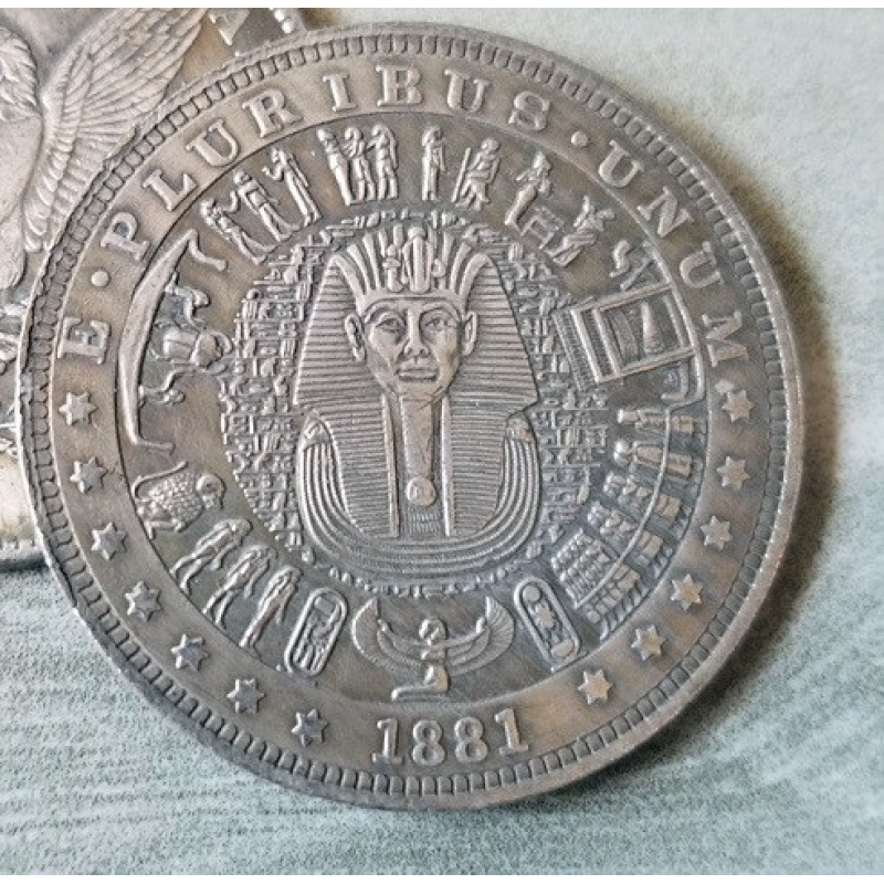 Сувенір монета долар США 1881 “Тутанхамон“. Hobo Coin