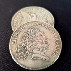Сувенір монета долар США “Череп Єлизавети II“ (Гернсі). Hobo Coin Morgan