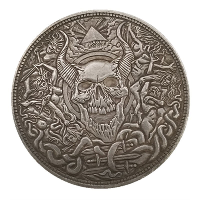 Сувенір монета долар США «Devil Demon Skull». Hobo Coin American Morgan Forever Yours