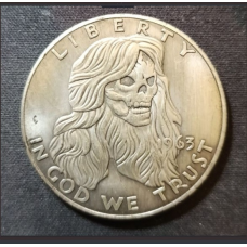 Сувенір монета долар США “Череп із зачіскою *1“. Hobo Coin Morgan