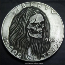 Сувенір монета долар США “Череп із зачіскою *2“. Hobo Coin Morgan