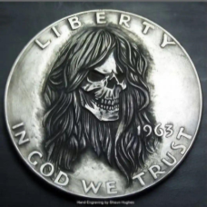 Сувенір монета долар США “Череп із зачіскою *4“. Hobo Coin Morgan