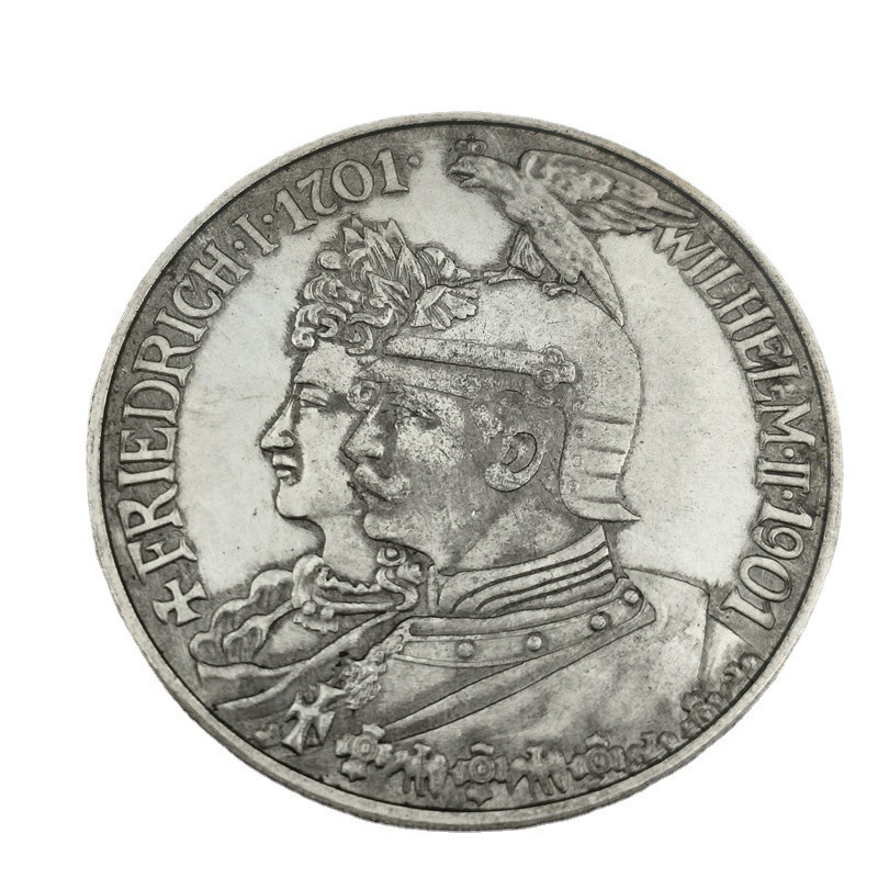Монета Німецька імперія 5 марок 1901 р. на честь 200-річчя Королівства Пруссія.