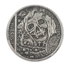 Сувенір монета долар США “Смерти на цвинтарі“. Hobo Coin Morgan