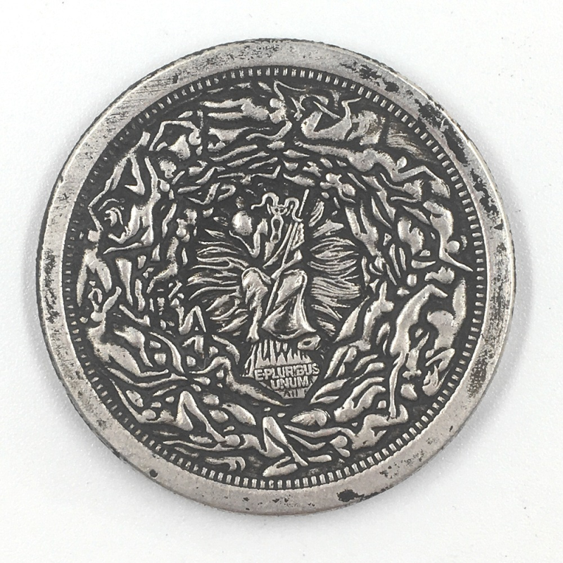 Сувенір монета долар США «Чистиліще душ». Hobo Coin American Morgan Forever Yours