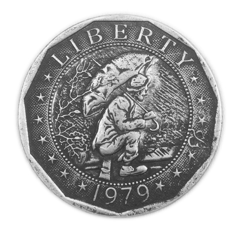 Сувенірна монета 1 Долар США.1979 “Людина дощу“. Dollar USA Hobo Coin American