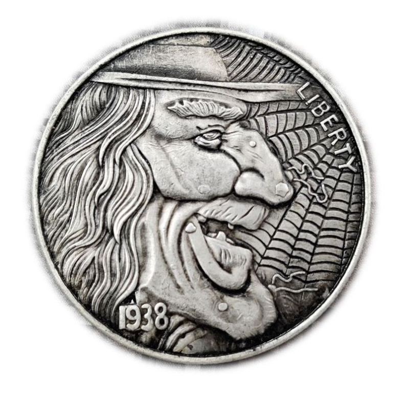 Сувенір монета долар США 1938 “Відьма“. Hobo Coin American Morgan