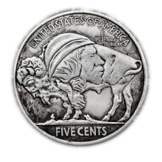 Сувенір монета долар США 1937г “Бізон та індиець“. Hobo Coin American Morgan