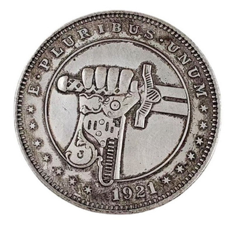 Сувенір монета долар США 1921 “Залізна рука“. Hobo Coin American Morgan