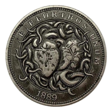 Сувенірна монета 1 Долар США.1889 “Щупальця серця“. Dollar USA Hobo Coin American