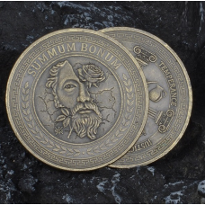 Сувенір мотивувальна монета “SUMMUM BONUM“ (Добродник найвищий). бронза