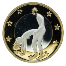 Сувенірна еротична монета 6 еросів (Sex euros). Сувенірний жетон