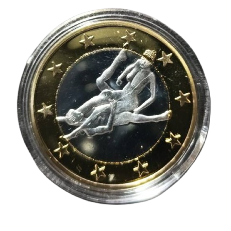 Сувенірна еротична монета 6 еросів (Sex euros). Сувенірний жетон