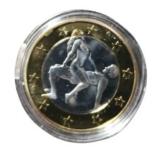 Сувенірна еротична монета 6 еросів (Sex euros). Сувенірний жетон