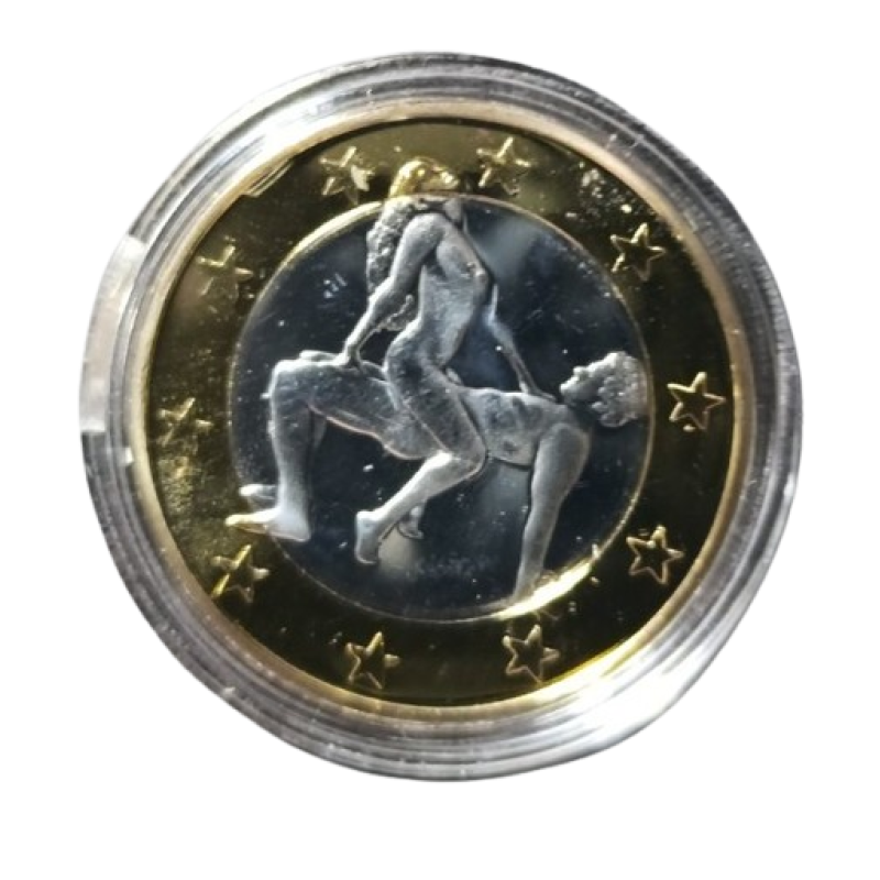 Сувенірна еротична монета 6 еросів (Sex euros). Сувенірний жетон