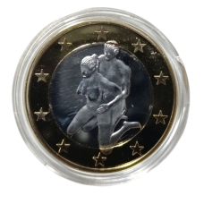 Сувенірна еротична монета 6 еросів (Sex euros). Сувенірний жетон