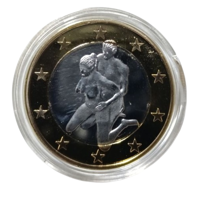 Сувенірна еротична монета 6 еросів (Sex euros). Сувенірний жетон