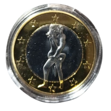 Сувенірна еротична монета 6 еросів (Sex euros). Сувенірний жетон