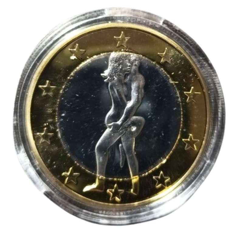 Сувенірна еротична монета 6 еросів (Sex euros). Сувенірний жетон