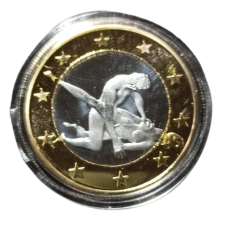 Сувенірна еротична монета 6 еросів (Sex euros). Сувенірний жетон