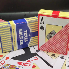 Колода пластикових гральних карт для покера Texas Hold“em Jumbo Index.(56шт)
