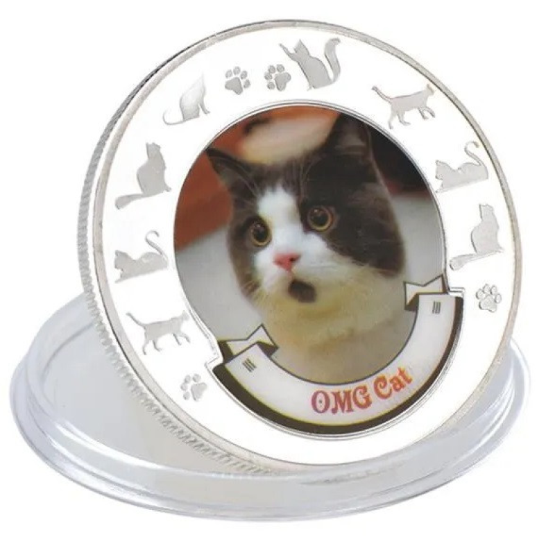 Сувенір монета “Дудивлений Кіт “OMG Cat“. “ із серії «Інтернет-знаменита кішка»
