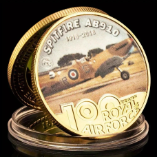 Сувенірна Пам“ятна монета літак “Spitfire AB910“. 100 років Королівським ВВС