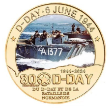 Сувенірна Пам“ятна монета День “Д“ (D-Day) Морські сили (1944-2024)., на честь 80-річчя висадки в Нормандії