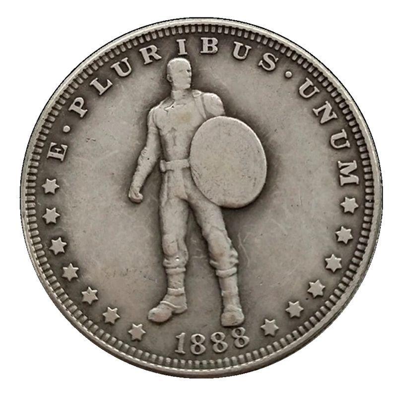 Сувенір монета долар США 1888 “Капітан Америка“. Hobo Coin American Morgan