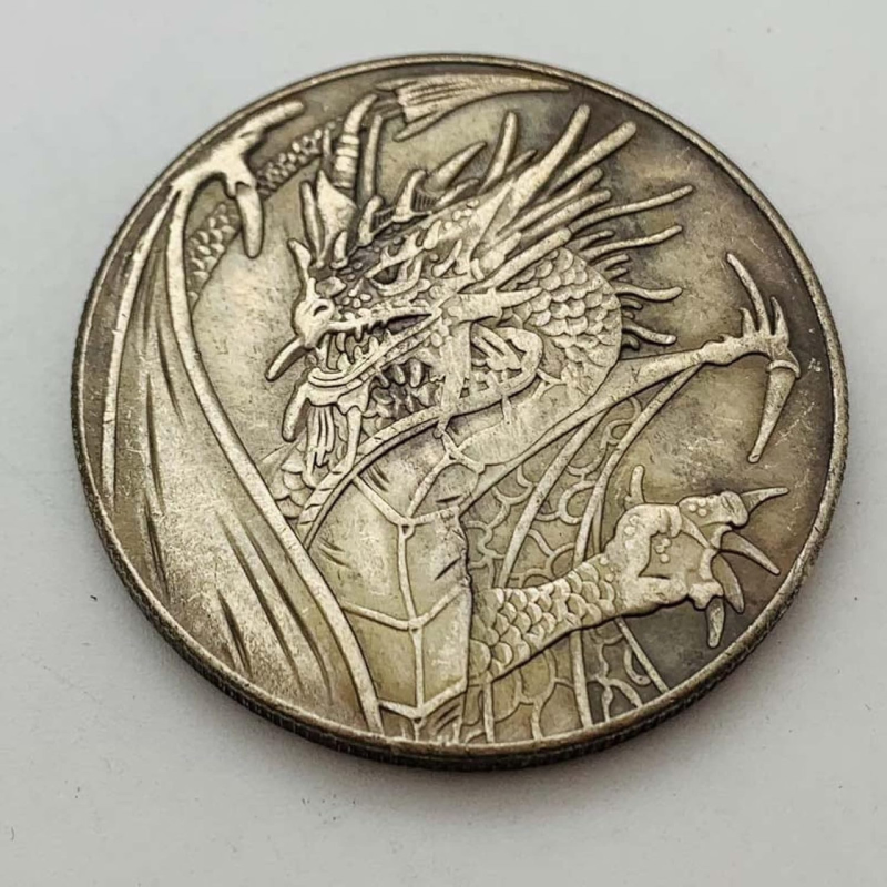 Сувенір монета долар США “Дракон Гололан“. Hobo Coin American Morgan