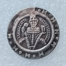 Сувенір Старовинна німецька срібна монета Брактеат 1184-1202 рр., Удавалка Ешенлое. Епіс-во Аугсбурзьке