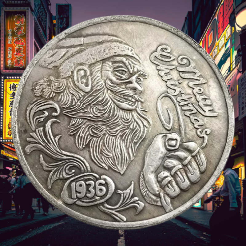 Сувенір монета долар США Банк 1936г “Щасливого Різдва“. Hobo Coin American Morgan