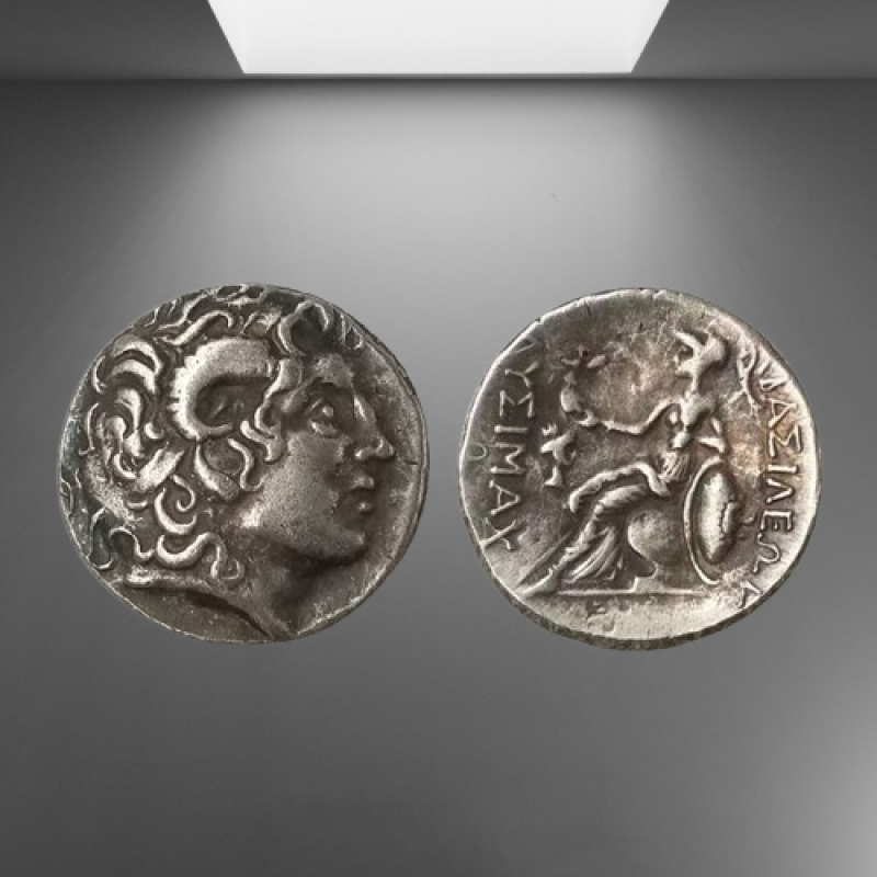 Давньогреча монета тетрадрахма Лисимаха (297 BC - 281 BC) портрет Олександра Македонського