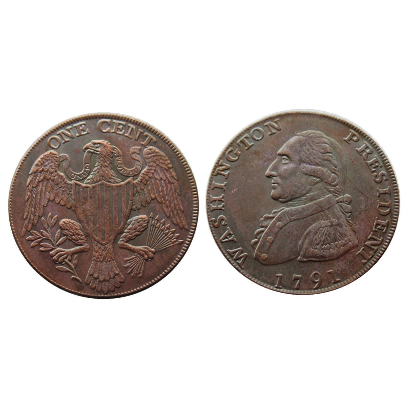 Монета великий орел, 1 цент США 1791, салон сувенір